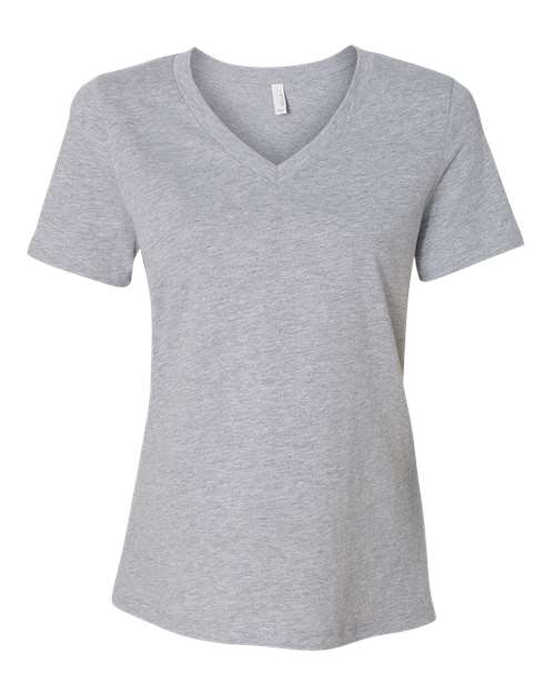 Women's Relaxed Heather CVC V-Neck Tee 6405CVC