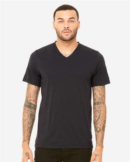 Unisex Triblend V-Neck Tee - L
