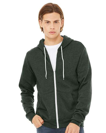 Unisex Sponge Fleece Full-Zip Hoodie Sweatshirt 3739