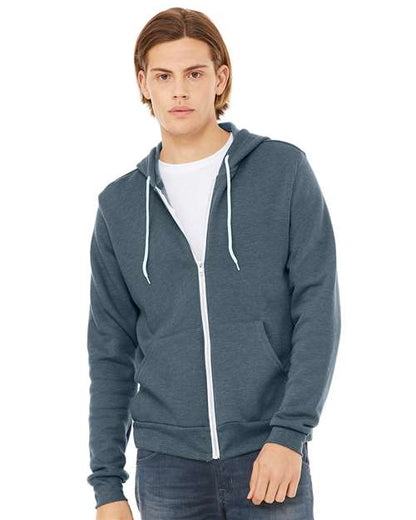 Unisex Sponge Fleece Full-Zip Hoodie Sweatshirt 3739