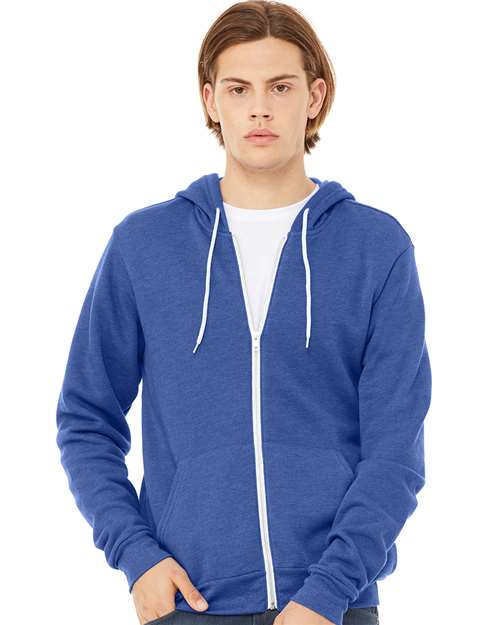 Unisex Sponge Fleece Full-Zip Hoodie Sweatshirt 3739