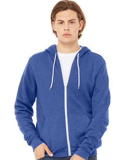 Unisex Sponge Fleece Full-Zip Hoodie Sweatshirt 3739