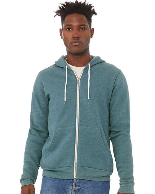 Unisex Sponge Fleece Full-Zip Hoodie Sweatshirt 3739