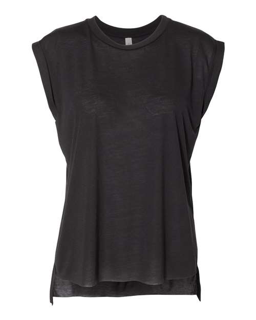 Womenâ€™s Flowy Rolled Cuffs Muscle Tee