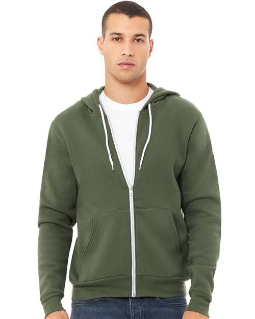 Unisex Sponge Fleece Full-Zip Hoodie Sweatshirt 3739