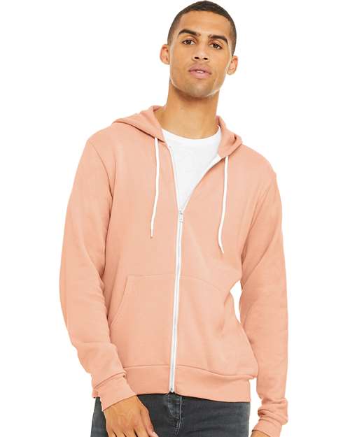 Unisex Sponge Fleece Full-Zip Hoodie Sweatshirt - XS