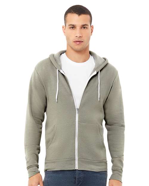 Unisex Sponge Fleece Full-Zip Hoodie Sweatshirt 3739
