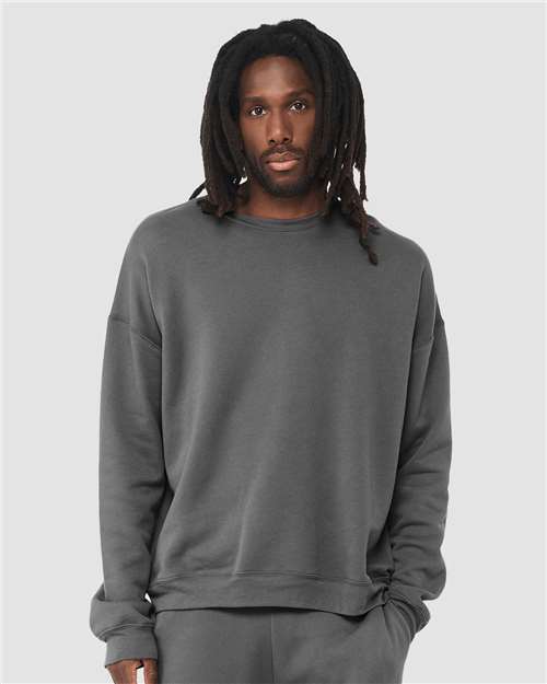 Unisex Sponge Fleece Drop Shoulder Crewneck Sweatshirt - L