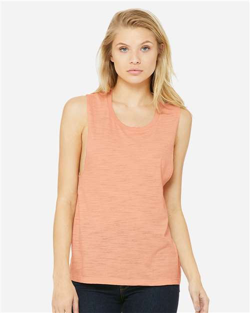 Women's Flowy Scoop Muscle Tank - L