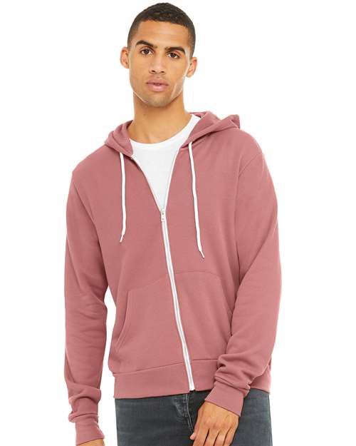 Unisex Sponge Fleece Full-Zip Hoodie Sweatshirt 3739