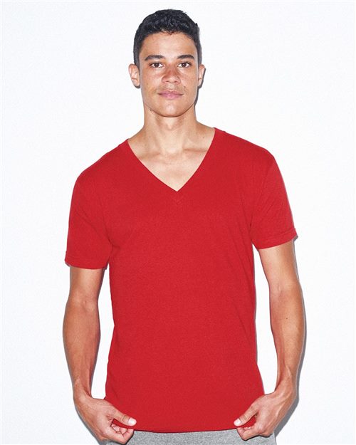 Unisex USA-Made Fine Jersey V-Neck Tee