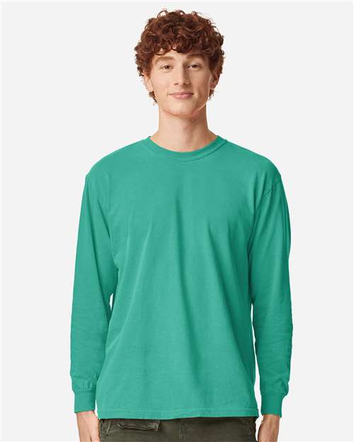 Garment-Dyed Heavyweight Long Sleeve T-Shirt - L