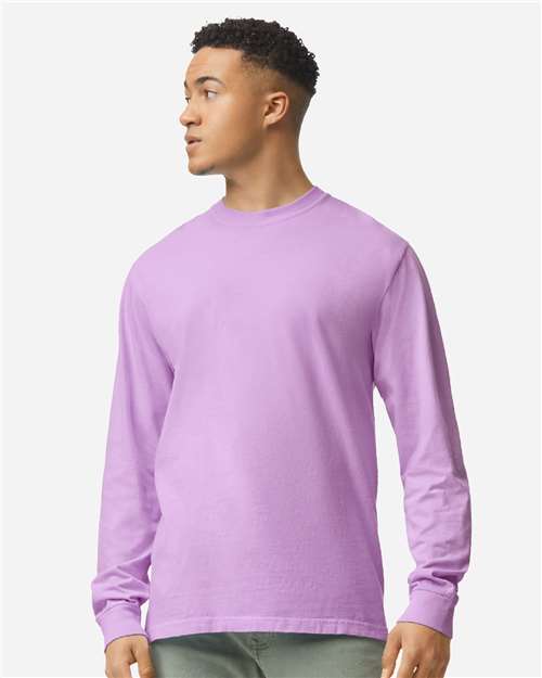 Garment-Dyed Heavyweight Long Sleeve T-Shirt - L