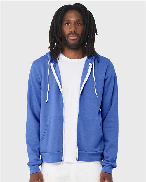 Unisex Sponge Fleece Full-Zip Hoodie Sweatshirt 3739