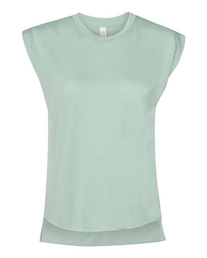 Womenâ€™s Flowy Rolled Cuffs Muscle Tee