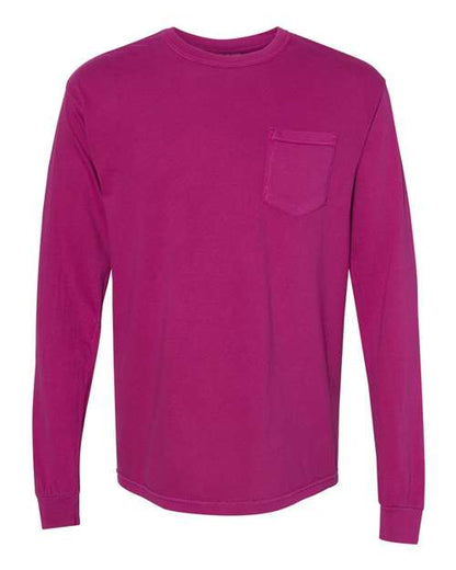 Unisex Garment-Dyed Heavyweight Long Sleeve Pocket T-Shirt 4410