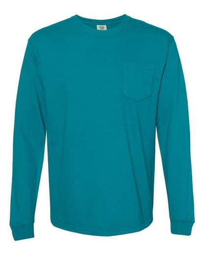 Garment-Dyed Heavyweight Long Sleeve Pocket T-Shirt - S