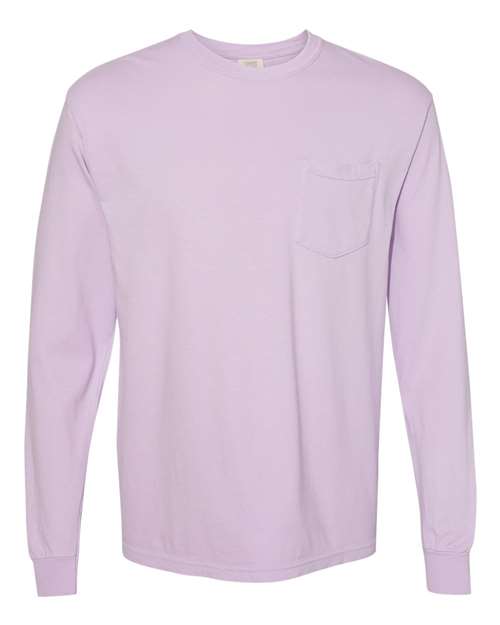 Unisex Garment-Dyed Heavyweight Long Sleeve Pocket T-Shirt 4410