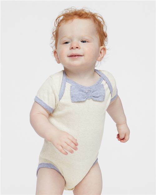 Infant Baby Rib Bow Tie Bodysuit 4407