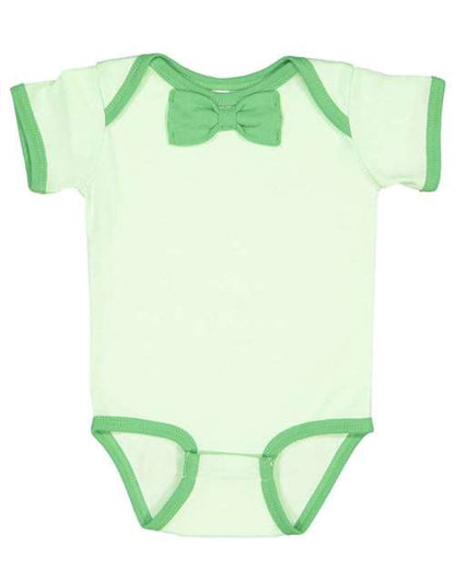 Infant Baby Rib Bow Tie Bodysuit 4407