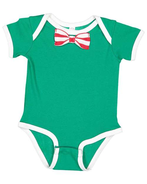 Infant Baby Rib Bow Tie Bodysuit 4407
