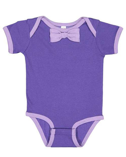 Infant Baby Rib Bow Tie Bodysuit 4407