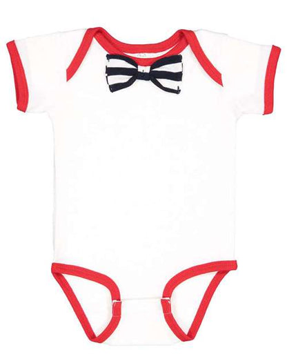 Infant Baby Rib Bow Tie Bodysuit 4407