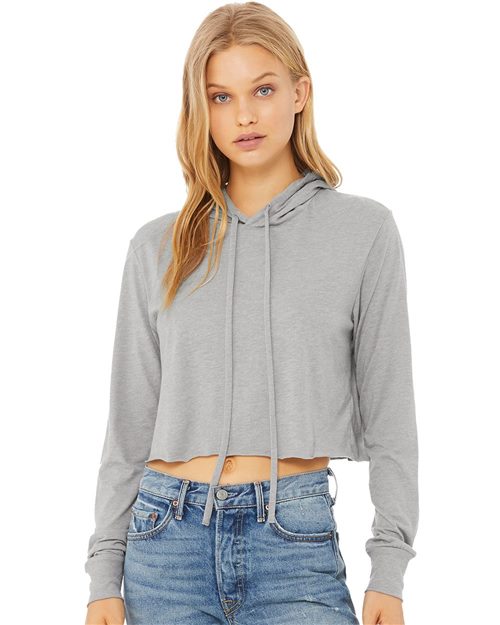 Womenâ€™s Triblend Crop Long Sleeve Hoodie