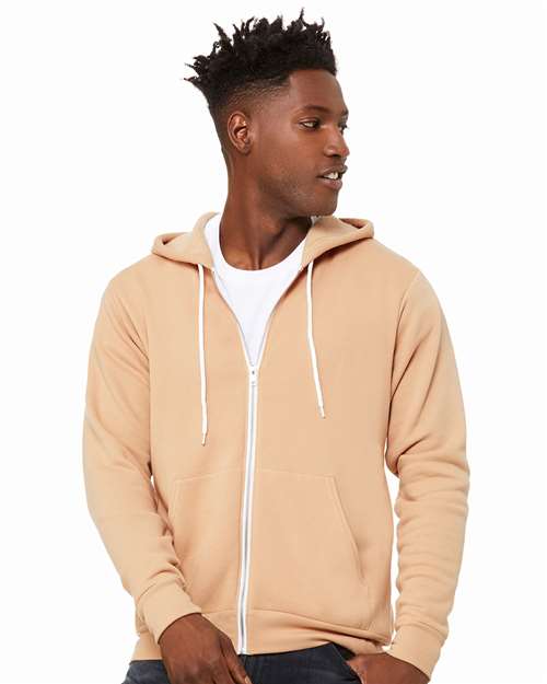 Unisex Sponge Fleece Full-Zip Hoodie Sweatshirt 3739