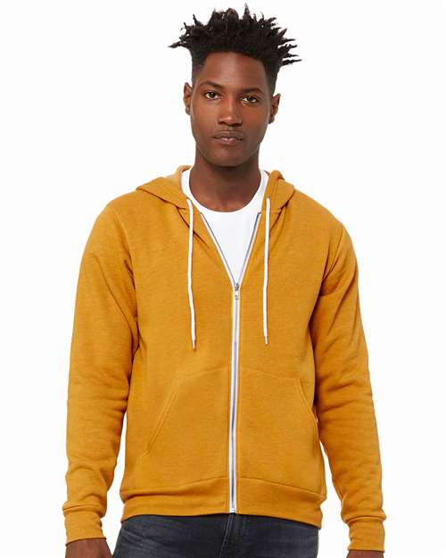Unisex Sponge Fleece Full-Zip Hoodie Sweatshirt - XS