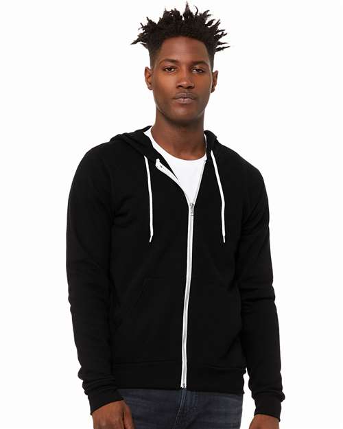 Unisex Sponge Fleece Full-Zip Hoodie Sweatshirt 3739