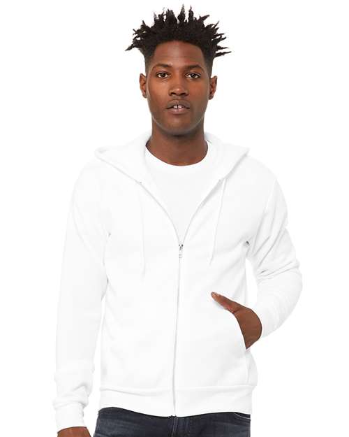 Unisex Sponge Fleece Full-Zip Hoodie Sweatshirt - XS