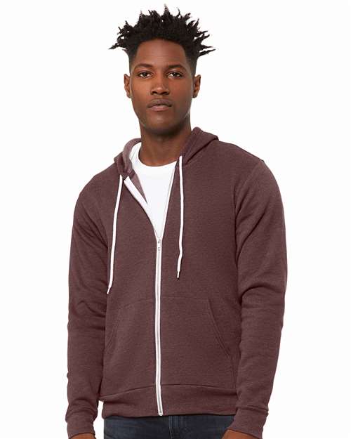 Unisex Sponge Fleece Full-Zip Hoodie Sweatshirt 3739
