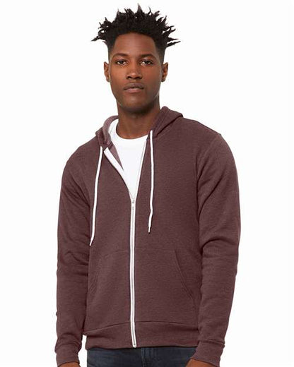 Unisex Sponge Fleece Full-Zip Hoodie Sweatshirt 3739