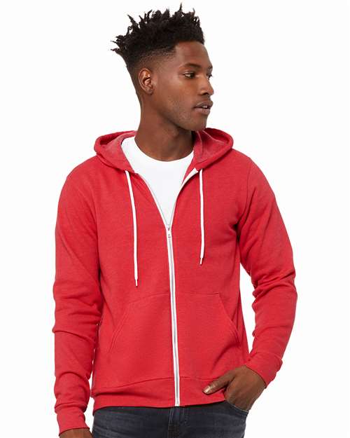 Unisex Sponge Fleece Full-Zip Hoodie Sweatshirt 3739