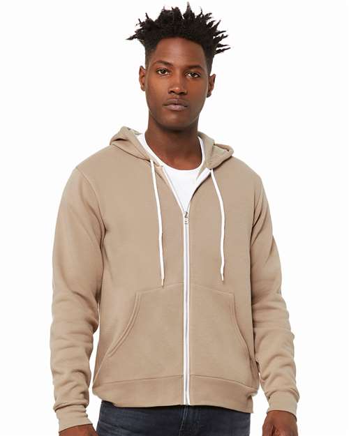 Unisex Sponge Fleece Full-Zip Hoodie Sweatshirt 3739