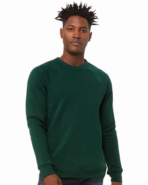 Unisex Sponge Fleece Raglan Crewneck Sweatshirt - L