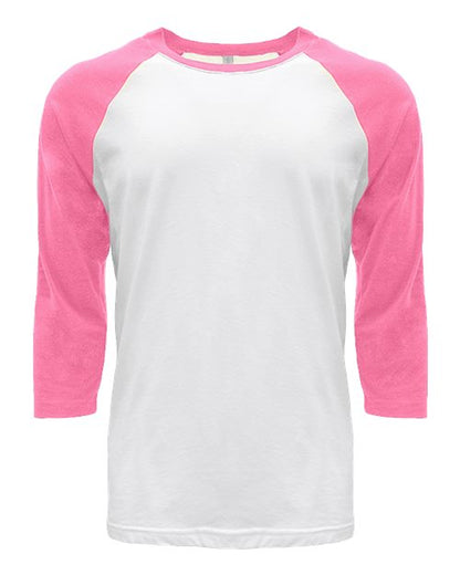 Unisex CVC Three-Quarter Sleeve Raglan T-Shirt
