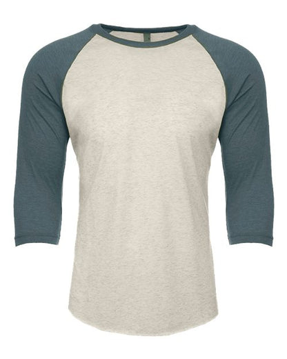 Unisex CVC Three-Quarter Sleeve Raglan T-Shirt