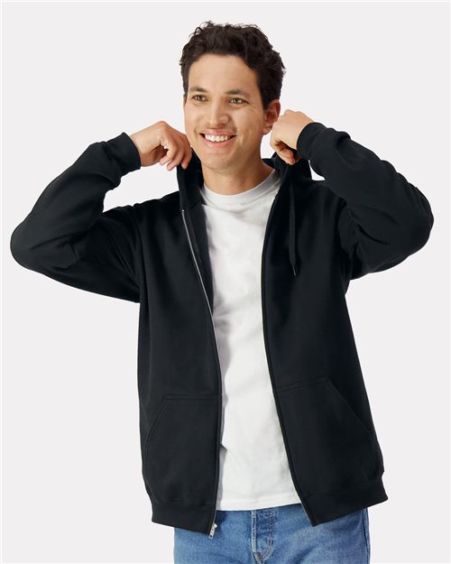 Unisex SoftstyleÂ® Full-Zip Hooded Sweatshirt