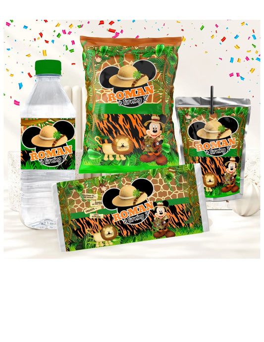 Safari Mickey Birthday Party Favors