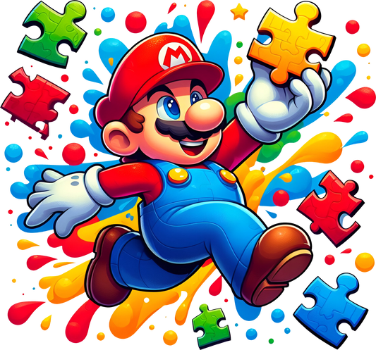 Super Mario DTF Print