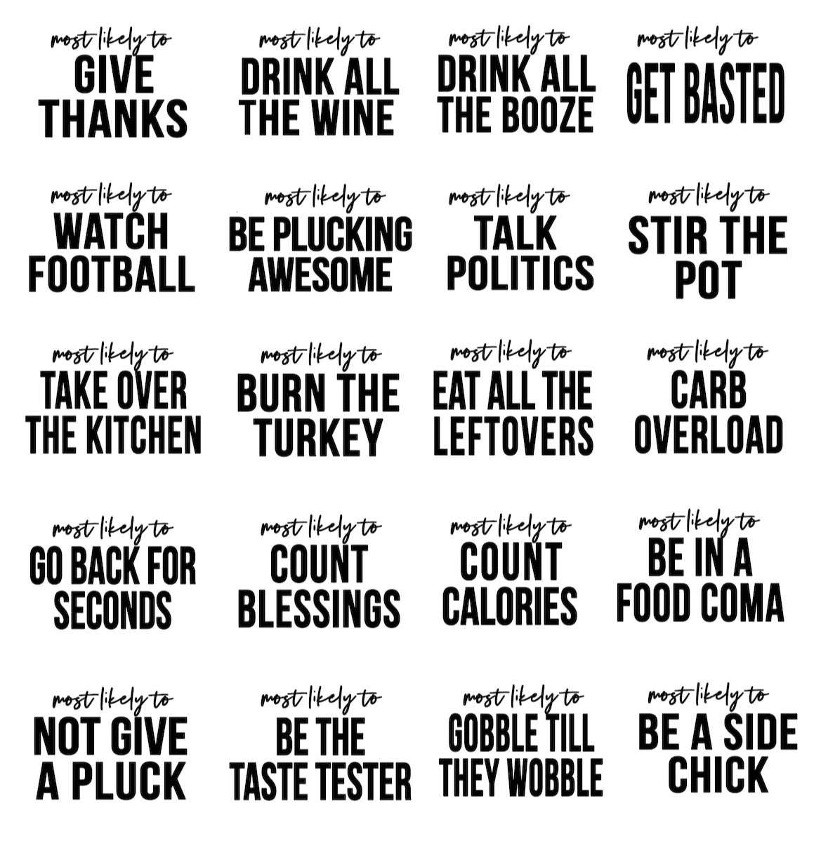 Most Likely To _____