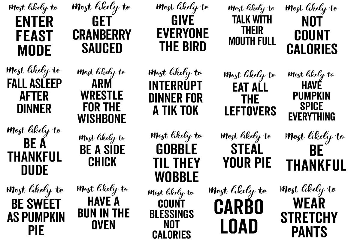 Most Likely To _____