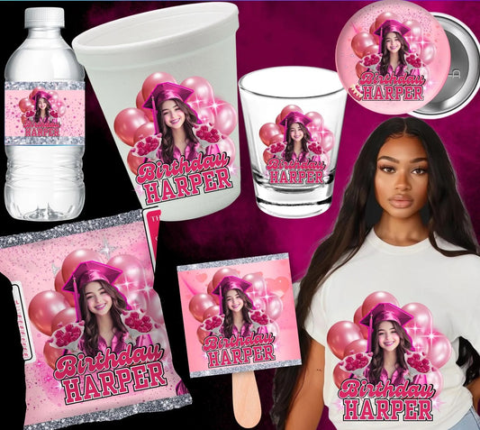 Hot Pink Graduation Party Favors