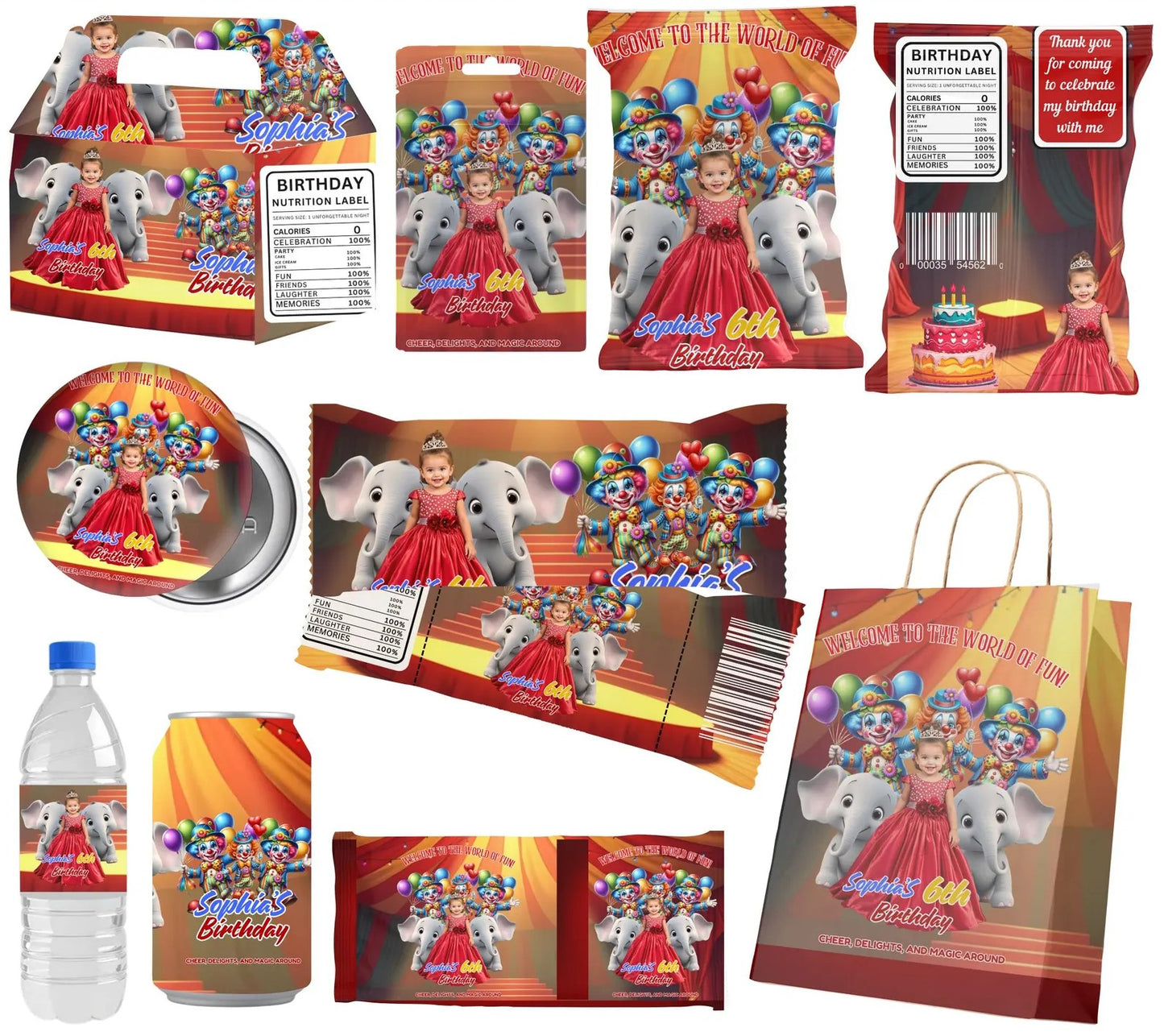 Circus Birthday Party Favors