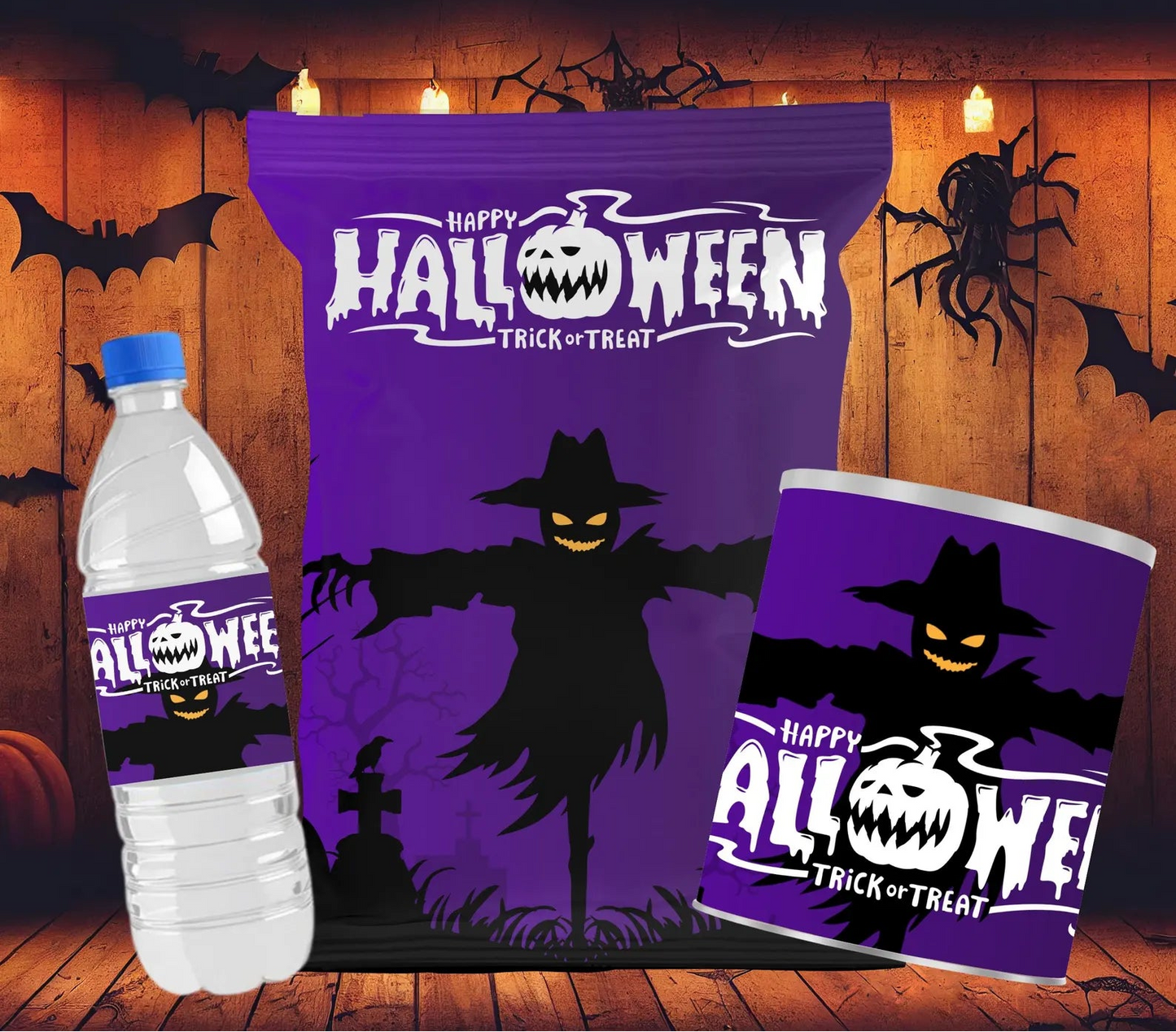 Purple Scarecrow Halloween Party Favors