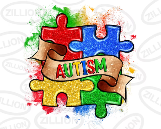 Autism Puzzle DTF Print